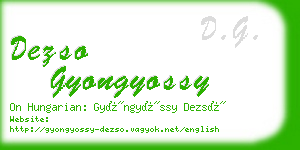 dezso gyongyossy business card